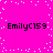 Bright pink background with scattered white square pixels and four instances of the text 'EmilyC159' in black pixelated font.
