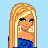 Pixel art avatar featuring a blonde woman with blue eyes, large white earrings, and a blue top; adjacent to a partial figure in blue shirt and white pants, two white conical shapes, red heart symbol, and 'stringz' text.