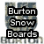 Two static buddy icons side-by-side: left shows 'Burton Snow Boards' text over a muted background, right displays 'Duke Blue Devils' on blue with white accents.