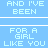A static digital image with light blue background and white pixelated text repeating phrases like "AND I'VE BEEN" and "FOR A GIRL LIKE YOU", plus small cyan snowflake symbols.