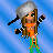 Pixel art character with gray helmet, orange top, green boots, and black-and-white arm bands stands against blue striped background with text "Life's tough get a helmet!"