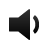 Black speaker icon with sound waves on gray background, rendered in pixelated style with gradient shading.