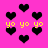 Pixelated black hearts and yellow 'yo yo yo' text on a bright pink background with scattered heart shapes.