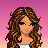 Pixel art contact sheet showing multiple views of a cartoon female character with long brown hair wearing a white top and black skirt against a pink gradient background.