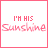 25 identical square icons with pink borders, each displaying 'I'M HIS Sunshine' text and varying yellow/orange pixel art elements below the text
