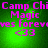 Green background with pink text reading 'Camp Chi Magic' and 'wes forevnes forever' plus '<33', two identical frames show subtle pixel brightness variation.