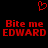 Red pixelated text and heart symbol on black background, with two identical side-by-side text blocks.