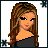 Pixel art contact sheet showing six frames of an animated icon featuring a cartoon woman and text fragments "You're My Every Thing" with star symbols on white background.