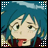 Pixelated anime-style character with blue hair and green eyes on left, next to pixelated text "Anime IM" and "COM" on black background.