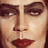 A 48x48 pixel animated contact sheet showing two frames of a vintage-style cartoon character with dark hair and red lips, displayed side-by-side on a gray background.