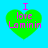 Four green heart-shaped icons with pink text "I love Laminin" on a cyan background, each showing slight pixel variations.