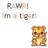 Pixelated image of a small animal with text fragments on four colored backgrounds, no visible motion.