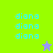 four with repeated text and star symbols on colored backgrounds