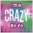 A 7-frame animated contact sheet of a pixelated buddy icon with text "I'M A CRAZY MO FO" on a pink and green gradient background, showing subtle star position changes across frames.