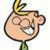 Animated cartoon character with light brown skin, yellow spiky hair, and green shirt showing facial expression changes.