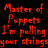 A contact sheet of 10 animated frames showing red text on a black background with partial gray area, displaying lyrics and band name from Metallica's "Enter Sandman".