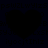 Four black heart shapes arranged in a on a dark background with faint repeating text patterns
