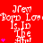 Red background with repeated white text 'Jen Bond Is In The Air' and pink star symbols arranged in vertical