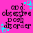 Pixelated text on bright pink background with cyan square animations; four identical