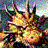 Pixelated dragon head with golden scales and black horns on left; bright green and pink with 'Dragons Rule!!!' text on right