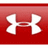 A static icon features a white Under Armour logo on a red gradient background with horizontal stripes.