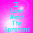 Cyan text reading "I Love Meet The Spratons" on a pink gradient background with white light effects, displayed in four identical