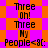 Pixelated text 'Three oh! Three My People<8:' repeats on orange and purple checkered background with shifting diamond pattern.