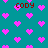 Pixelated teal background with scattered pink hearts and repeated red text 'CODY' in a retro digital style.