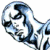 Pixelated grayscale image of a human head and shoulder on white background, adjacent to green text reading Original Icons .com in bright green pixel font.