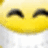 Yellow emoji face with closed eyes and white beard on green background, paired with pixelated text options.