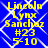 Yellow text on blue background with white geometric pattern, displaying four identical of name and date information