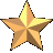 Animated sequence of golden star icons transitioning between full and partial shapes against a gray background.