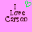Pixelated text 'I Love Card' on pink background with green heart symbol above, two versions showing animation change.