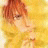 A 48x48 pixel buddy icon split into two frames showing a character with orange hair against a yellow background on the left and text "Anime IM" and "COM" on black backgrounds on the right.