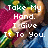 A pixelated image of a person in blue clothing holding hands with another figure, overlaid with text and a heart symbol.