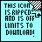 Pixelated text on light blue background with black border and checkered corner, stating icon is ripped and off-limits to download.