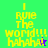 Four display identical pixelated text with a single star icon changing color between green and purple on the right side of each
