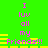 Green background with pink text reading "I luv all my Friends!!" and yellow horizontal bars, repeated twice in a
