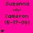 A bright pink background displays repeated text and star symbols in a pattern with visible animation changes to the number of stars below each name