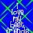 Blue background with green diamond lattice pattern and white text reading "I love my best friend" in stacked arrangement.