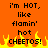 Pixelated orange background with black text reading 'i'm HOT, like flamin' hot CHEETOS!' and yellow-orange flames at the bottom.