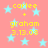 A static image with a pink background, light blue stars, and yellow text reading "carlee + graham 3.13.08" repeated in four sections.