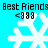 Pixelated white snowflakes on cyan background with repeated text and emoticons above each.