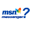 MSNMessenger logo with rainbow butterfly and question mark, Hotmail email address text below.