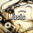 Four distinct pixelated display text and imagery: a classical statue with 'Music' overlay, abstract colorful lines with 'SCREAMS', green background with 'the words to say', and a microphone with 'Too Afraid to Say'