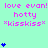 Pixelated text and heart symbols on a light green background with pink and blue elements.