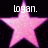 Three pink stars on black background with white text labels above each star; one gray rectangle partially covers the rightmost star.