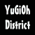 anime-style character portraits with 'YuGiOh District' text in corners, featuring varied hair colors and expressions