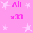 Pink background with white star shapes and repeated text elements in bright pink.