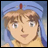 A pixelated anime-style character with brown hair and blue headwear appears on the left side of a contact sheet, while the right side displays stylized text reading "Anime IM" above smaller text "COM" against a black background.